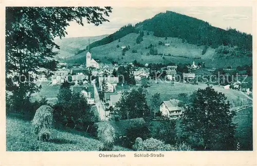 AK / Ansichtskarte  Oberstaufen Panorama Schlossstrasse Hoehenluftkurort Oberstaufen