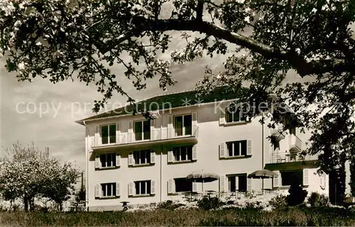 AK / Ansichtskarte 73803982 Bad_Schachen_Bodensee Hotel Garni Brombeiss Baumbluete 