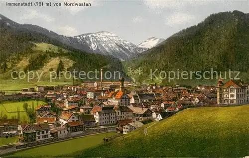 AK / Ansichtskarte  Immenstadt_Allgaeu Panorama Blick von Nordwesten Allgaeuer Alpen Immenstadt_Allgaeu