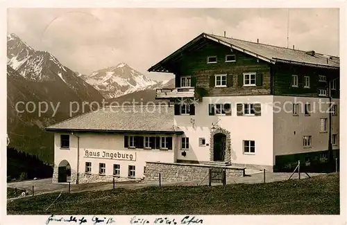 AK / Ansichtskarte  Oberjoch_Bad_Hindelang Gasthof Pension Haus Ingeburg Allgaeuer Alpen 