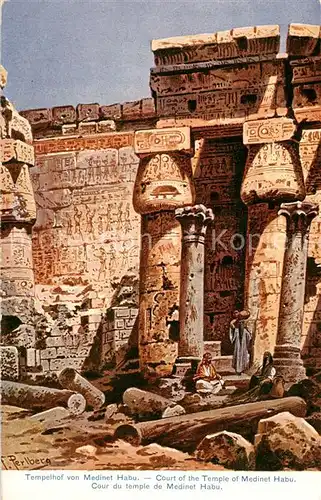 AK / Ansichtskarte  Medinet-Habu_Theben_Egypt Tempelhof 