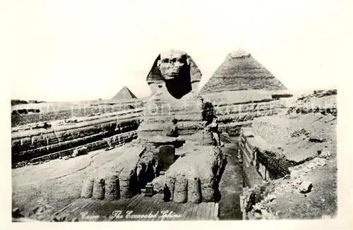 AK / Ansichtskarte 73804038 Cairo_Egypt The Excavated Sphinx Cairo Egypt