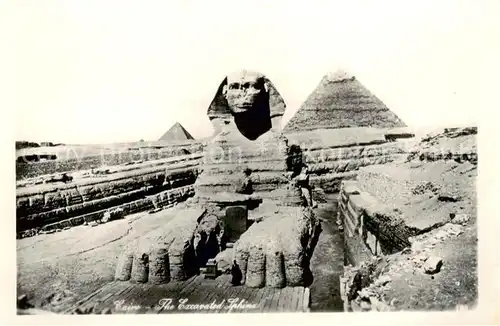 AK / Ansichtskarte  Cairo_Egypt The Excavated Sphinx Cairo Egypt