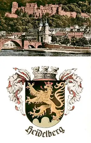 AK / Ansichtskarte  Heidelberg_Neckar Schloss Neckarpartie Heidelberg Neckar