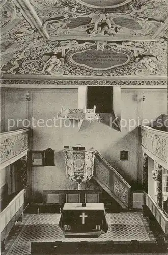 AK / Ansichtskarte  Burg_Greifenstein_Westerwald Schlosskirche Inneres mit Kanzel und Altar Burg_Greifenstein