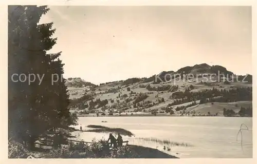 AK / Ansichtskarte  Niedersonthofen_Waltenhofen Uferpartie am Niedersonthofer See 