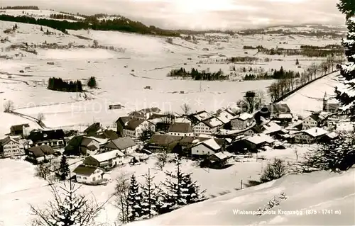 AK / Ansichtskarte  Kranzegg Winterpanorama Wintersportplatz Allgaeu Kranzegg