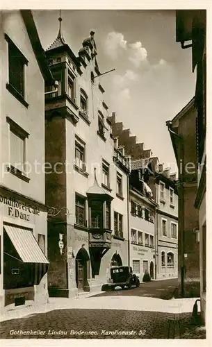 AK / Ansichtskarte  Lindau_Bodensee Bierlokal und Gothische Weinstube zum Gothenkeller Karlinenstrasse Lindau Bodensee