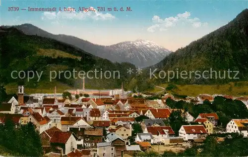 AK / Ansichtskarte  Immenstadt_Allgaeu Gesamtansicht mit Alpenpanorama Immenstadt_Allgaeu