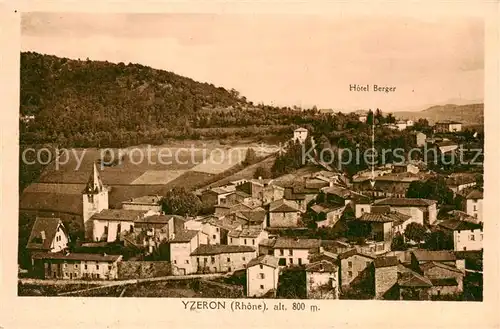 AK / Ansichtskarte Yzeron Hotel Berger Panorama Yzeron