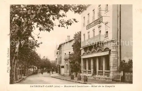 AK / Ansichtskarte Sathonay Camp Boulevard Catellane Hotel de la Chapelle Sathonay Camp