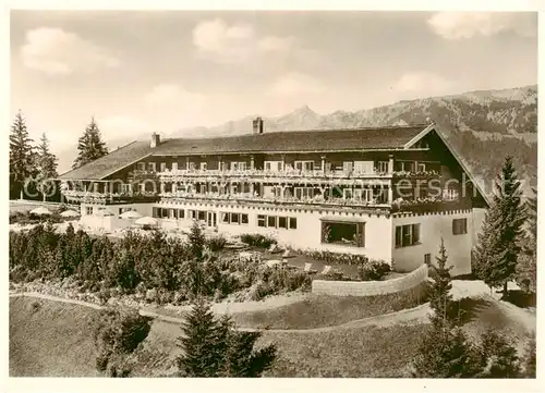 AK / Ansichtskarte 73804224 Sonthofen__Oberallgaeu Berghotel Allgaeuer Berghof mit Alpe Eck 