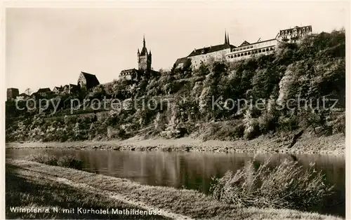 AK / Ansichtskarte  Wimpfen mit Kurhotel Mathildenbad Wimpfen