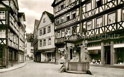 AK / Ansichtskarte 73804248 Wertheim_Main Rathausgasse mit Engelbrunnen Wertheim Main