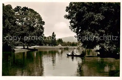 AK / Ansichtskarte  Bad_Homburg Weiher im Kurpark Bad_Homburg