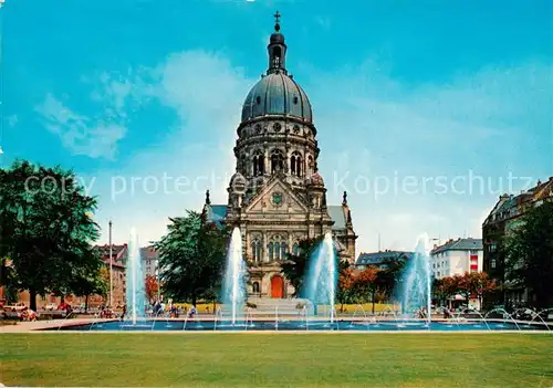 AK / Ansichtskarte  Mainz__Rhein Christuskirche Wasserspiele 