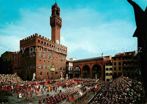 AK / Ansichtskarte  Firenze_Florenz Piazza della Signoria Giuoco del Calcio in Costume  