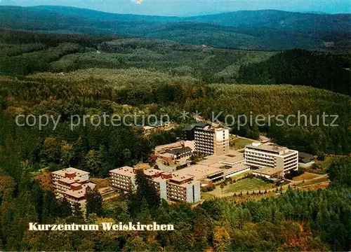 AK / Ansichtskarte 73804349 Weiskirchen_Saar Hochwald Klinik Baerenfels Klinik und Sporthotel Fliegeraufnahme Weiskirchen Saar