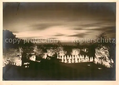 AK / Ansichtskarte 73804364 Stuttgart Reichsgartenschau 1939 Naechtlicher Blick ins Tal der Rosen Stuttgart