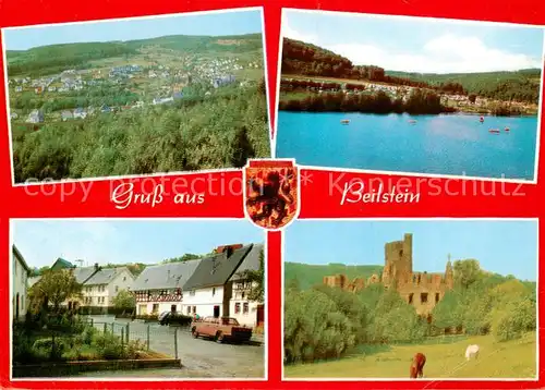 AK / Ansichtskarte  Beilstein_Westerwald Fliegeraufnahmen Ortspartie Burgruine Beilstein_Westerwald