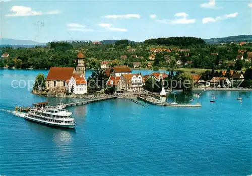 AK / Ansichtskarte  Dampfer_Schaufelrad Halbinsel Wasserburg im Bodensee 