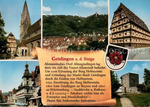 AK / Ansichtskarte  Chronik-AK Geislingen an der Steige 