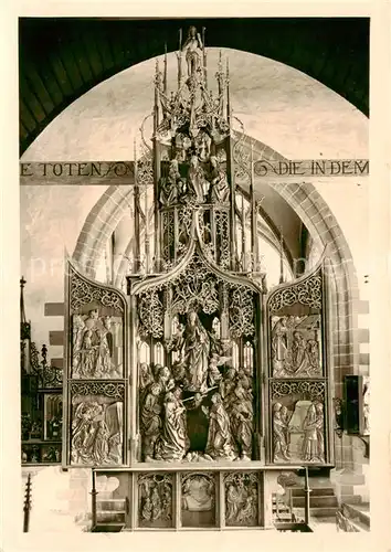 AK / Ansichtskarte  Creglingen Tilmann Riemenschneiders Marienaltar in der Herrgottskirche Creglingen