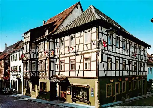 AK / Ansichtskarte  Gundelsheim_Neckar Hotel Restaurant Zum Lamm Gundelsheim Neckar