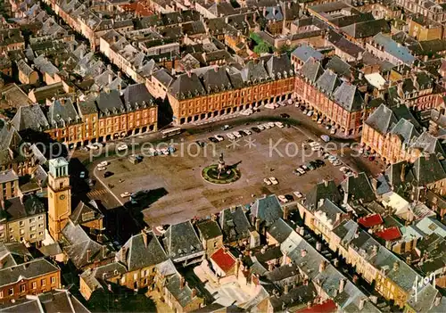 AK / Ansichtskarte Charleville_ Mezieres_08 Vue aerienne de la place Ducale et la statue de Charles de Gonzague 