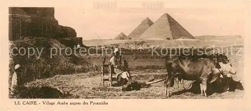 AK / Ansichtskarte  Le_Caire__Egypt Village Arabe auprès des pyramides 