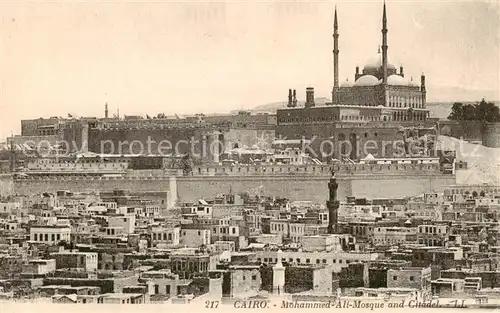 AK / Ansichtskarte 73804537 Cairo_Egypt Mohammed Ali Mosque and Citadel Cairo Egypt