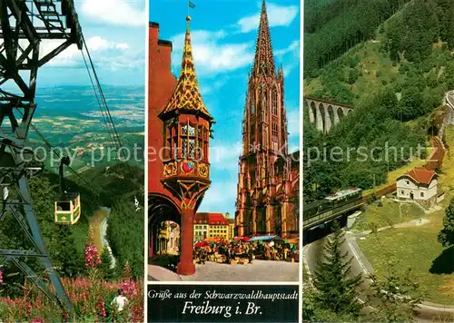 AK / Ansichtskarte 73804573 Seilbahn_Cable-Car_Telepherique Freiburg In Breisgau 
