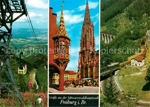 AK / Ansichtskarte  Seilbahn_Cable-Car_Telepherique Freiburg In Breisgau 