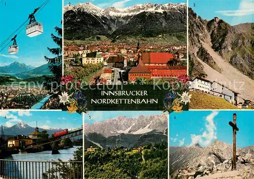 AK / Ansichtskarte  Seilbahn_Cable-Car_Telepherique Innsbruck Alpenstadt  