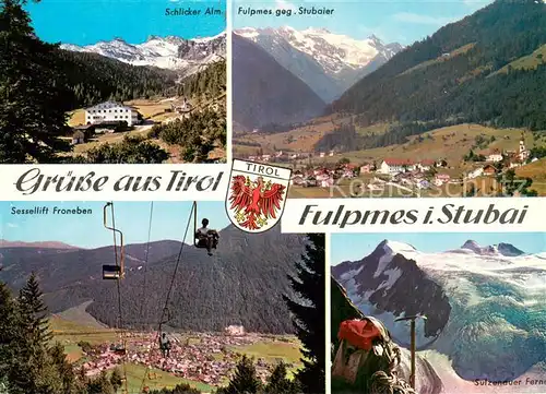 AK / Ansichtskarte 73804618 Sessellift_Chairlift_Telesiege Fulpmes i.Stubai Tirol 