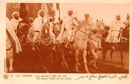 AK / Ansichtskarte  Maroc_Marokko Les grands Caids du sud Maroc Marokko