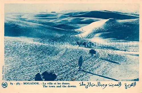AK / Ansichtskarte 73804665 Mogador_Marokko La ville et les dunes Mogador Marokko