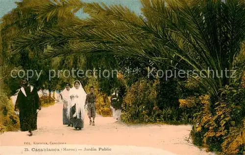 AK / Ansichtskarte  Casablanca Jardin Public Casablanca