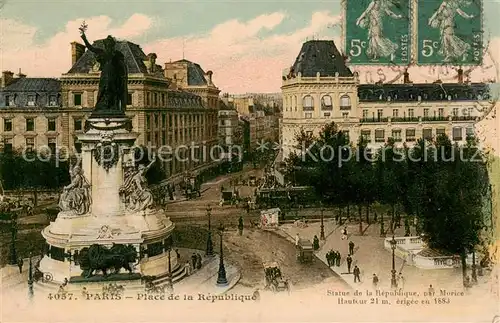 AK / Ansichtskarte Paris_75 Place de la Republique Statue de la Republique par Morice 