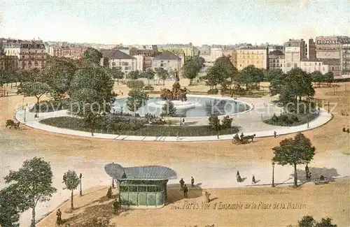 AK / Ansichtskarte Paris_75 Vue dEnsemble de la Place de la Nation 