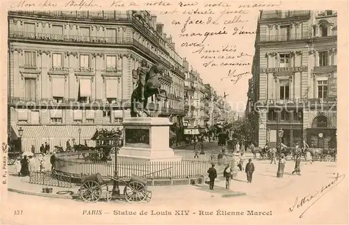AK / Ansichtskarte Paris_75 Statue de Louis XIV Rue Etienne Marcel 
