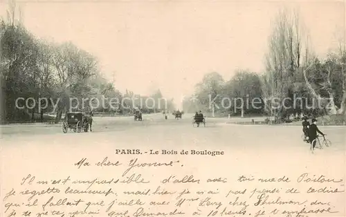 AK / Ansichtskarte Paris_75 Le Bois de Bologne 