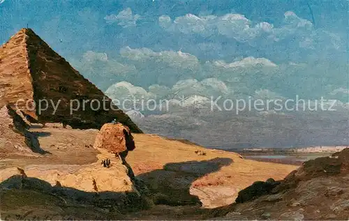AK / Ansichtskarte  Gizeh_Giza_Egypt Die Sphinx Pyramiden 