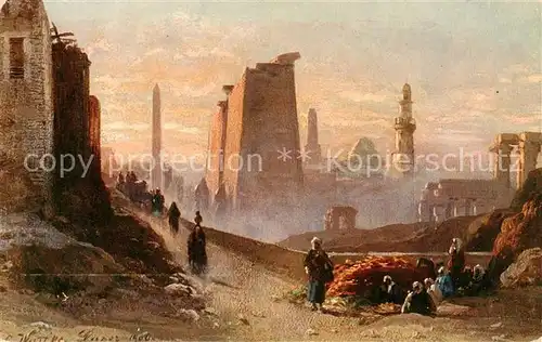 AK / Ansichtskarte 73804747 Luxor_Louqsor_Louksor_Egypt Tempel in Morgenstimmung 
