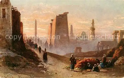 AK / Ansichtskarte  Luxor_Louqsor_Louksor_Egypt Tempel in Morgenstimmung 