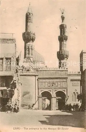 AK / Ansichtskarte  Cairo_Egypt The entrance to the Mosque El Azahr Cairo Egypt