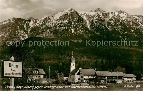 AK / Ansichtskarte  Kruen Panorama mit Kirche Kruen