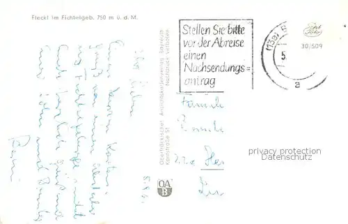 AK / Ansichtskarte  Fleckl_Oberwarmensteinach Panorama 