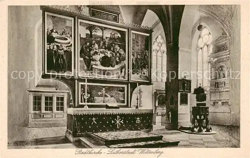 AK / Ansichtskarte  Wittenberg__Lutherstadt Stadtkirche Inneres 