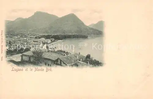 AK / Ansichtskarte Lugano_Lago_di_Lugano_TI et le Monte Bre 